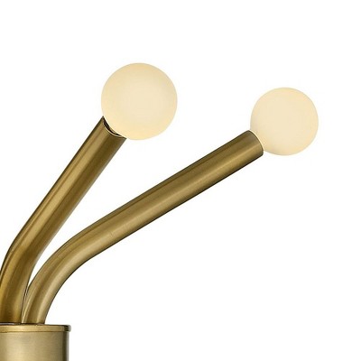 Lacquered Brass 10-Light Sputnik Chandelier with LED Bulbs