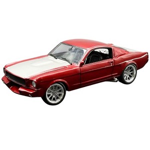 1965 Shelby GT350R Pro Touring Red Metallic with Silver Hood and Trunk Limited Edition 1/18 Diecast Model Car by ACME - 1 of 4