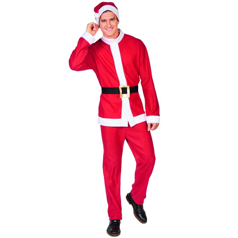 Northlight Men's Red and White Santa Claus Christmas Costume Set - Plus Size, 1 of 3