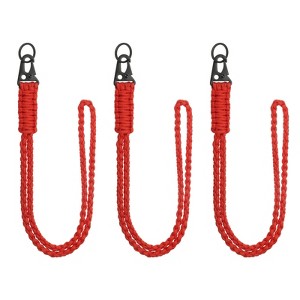 Unique Bargains Braided Soft Keychain ID Badges Lanyard with Metal Ring 3 Pcs - 1 of 4