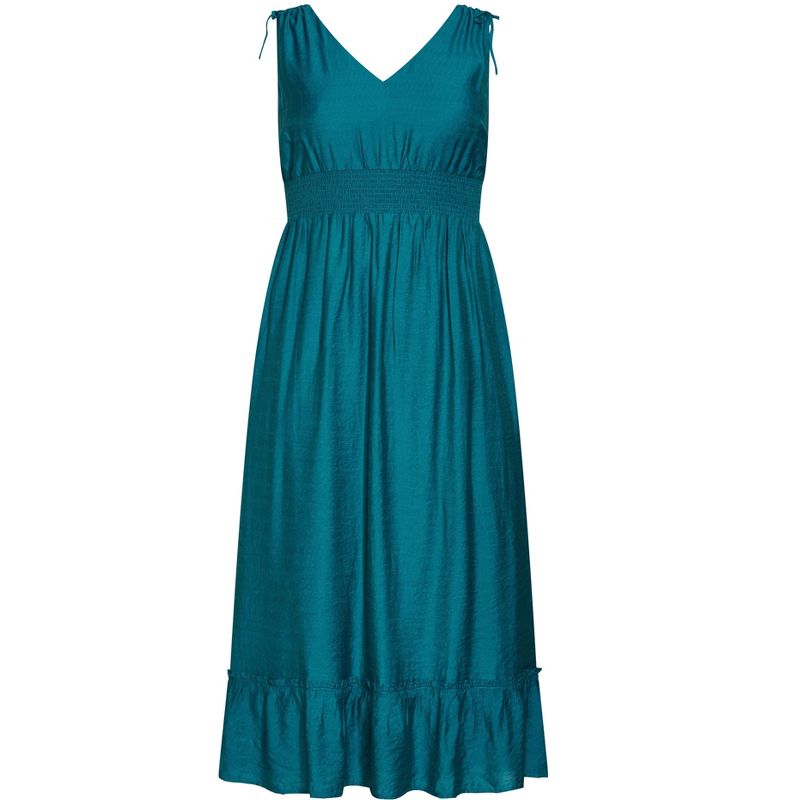 Women's Plus Size Avalina Maxi Dress - teal  | CITY CHIC, 3 of 4