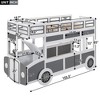 NicBex Twin Over Full Bunk Bed with Guardrail and 2 Drawers,Loft Bed with Ladder and Converts to 2 Beds,Noise Reduced Bunk Beds for Bedroo - 3 of 4