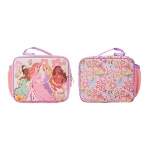 Disney Princess Characters On Floral Print 8” Lunch Kit - 1 of 4