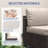 7-Piece Outdoor Patio Furniture Set, PE Rattan Wicker Sectional Modular Conversation Sofa Set with Thick Cushions & Glass Top Coffee Table - 4 of 4