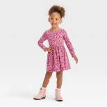 Toddler Girls' Floral Long Sleeve A-Line Dress - Cat & Jack™ Purple
