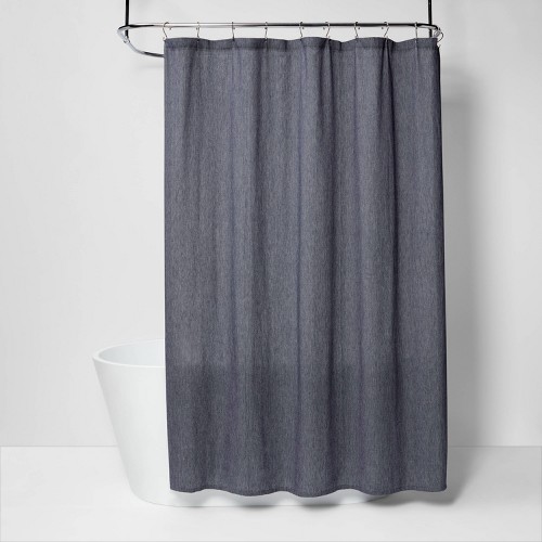 Woven Pattern Shower Curtain Blue - Project 62