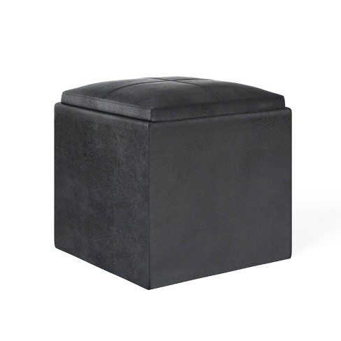 Black storage ottoman hot sale target