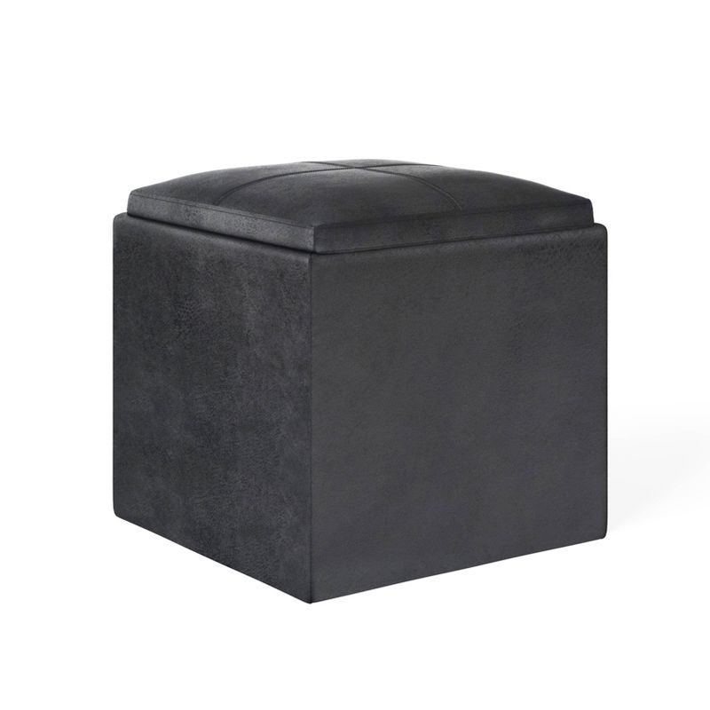 17" Townsend Cube Storage Ottoman with Tray - WyndenHall, 1 of 9