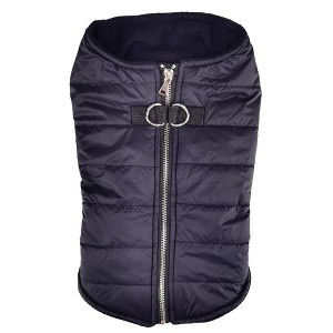 Doggie Design Zip-up Dog Puffer Vest - Black - 1 of 3