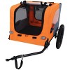 LAOTIES Foldable Dog Bike Trailer for Small Dogs And Cargo,Heavy Duty Dog Carrier with 16" Wheels,Hitch - 2 of 4