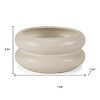 HomeRoots 4" Cream Cylinder Ceramic Table Vase - 3 of 4