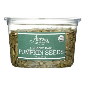 Aurora Natural Products - Organic Raw Pumpkin Seeds - Case of 12 - 10 oz - 1 of 2