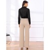 INSPIRE CHIC Women's Button Up Leotard Satin Shirt Long Sleeve Notched Lapel Business Work Bodysuit - 3 of 4