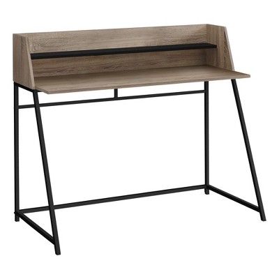 Monarch Specialties Computer Desk Home Office Laptop Storage Shelves 48InchL Work Metal Laminate Brown Black Contemporary Modern