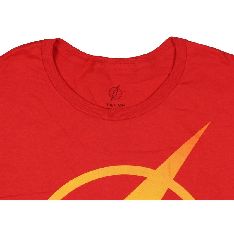 DC Comics The Flash Men's Fastest Man Alive Logo Design Adult T-Shirt, 3 of 4
