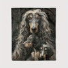 Afghan Hound Pattern Four Seasons Car Nap Blanket Flannel Blanket Soft, Non-Shedding, All-Season Throw for Sofa, Bed - 3 of 4
