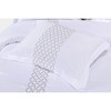 Classic Geometric Ultra-Soft Modern Durable Microfiber Embroidered Casual Solid Duvet Cover Set with Matching Pillowshams by Blue Nile Mills - 3 of 3