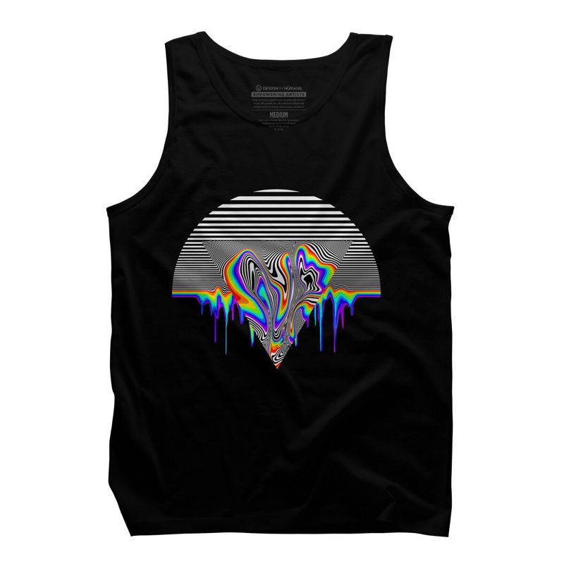 Adult Design By Humans Rainbow Deconstruct Melt By EranFowler Tank Top, 1 of 3