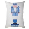 Manual Woodworks and Weavers Christmas Lumbar Pillow – “Blue Nutcracker” Outdoor Holiday Decor Accent - 2 of 3