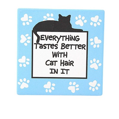 4.0 Inch Cat Hair Coaster Our Name Is Mud Coasters