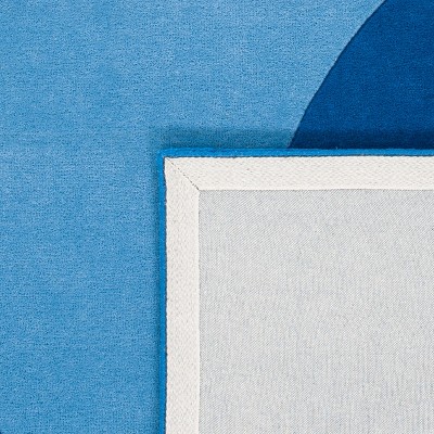 Blue Wool 4' x 6' Hand Tufted Area Rug