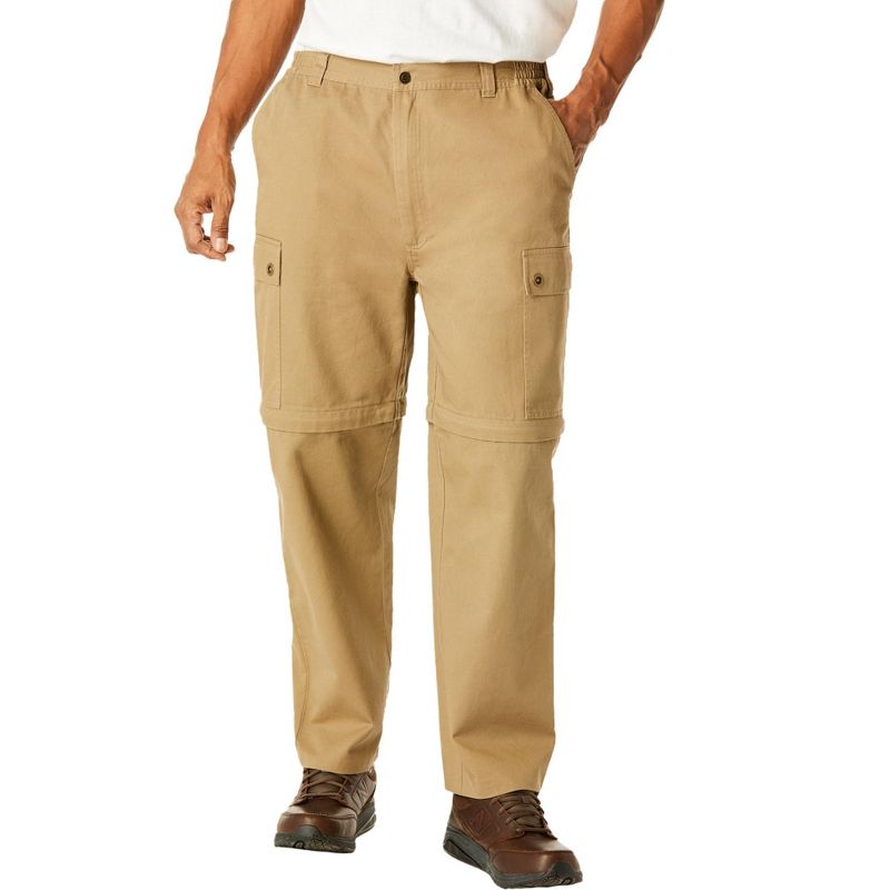 KingSize Men's Big & Tall Tall Zip-Off Convertible Twill Cargo Pant, 1 of 2