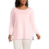 Lands' End Women's Supima Cotton Adjustable 3/4 Sleeve Boatneck Tunic - 4 of 4