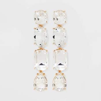 SUGARFIX by BaubleBar Mixed Stone Statement Earrings - Gold