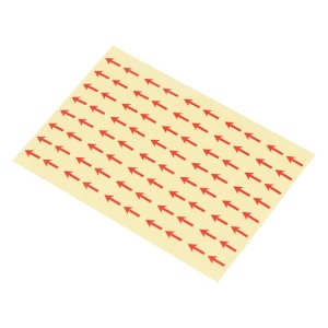 Unique Bargains Industrial Work Inspection Indicator Long Arrow PET Self-Adhesive Labels 0.5" x 0.4" Red - 1 of 4