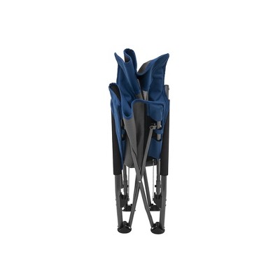 Deep Sea Blue Mesh Low Camping Chair with Arms