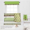 Bacati - Mod Dots Stripes Green Yellow Beige Brown 6 pc Crib Bedding Set with Long Rail Guard Cover - 3 of 4
