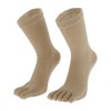 Unique Bargains Women's Striped High Yoga Five Toe Socks 1 Pair - 3 of 4