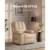 22" manual recliner chair with 1.5X sponge filling, cup holder, and retractable armrests; perfect for living rooms, bedrooms, and nurseries. - 2 of 4