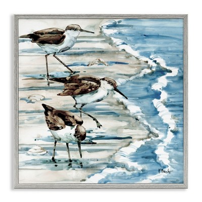 Stupell Industries Rockhampton Sandpipers Beach Ripples, 17" x 17"