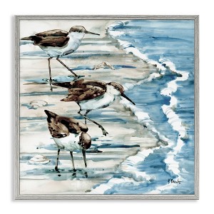 Stupell Industries Rockhampton Sandpipers Beach Ripples, 17" x 17" - 1 of 4