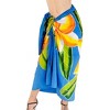 LA LEELA Women's Bikini Beach Wrap Cover up Swimwear Bathing suit Summer Wraps Swimsuit Sarong Skirts for Women One Size Blue, Floral - 2 of 4