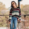 Women's Striped Drop Shoulder Sweater - Cupshe - 3 of 4