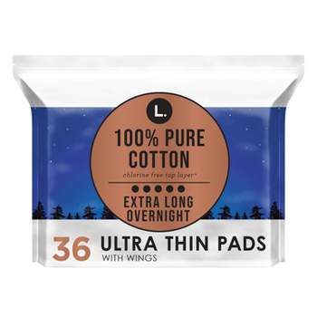 Always Extra Heavy Overnight Pure Cotton Pads With Wings - Size 5