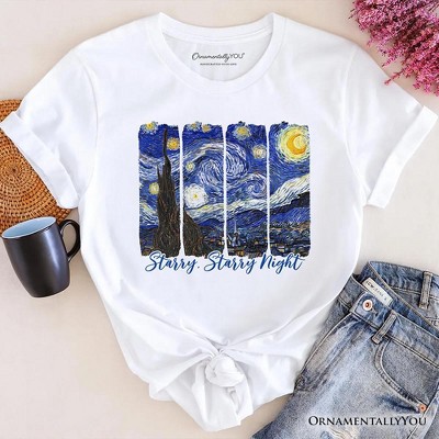 Vincent Van Gogh The Starry Night T-Shirt, Famous Painting Tee | OrnamentallyYou