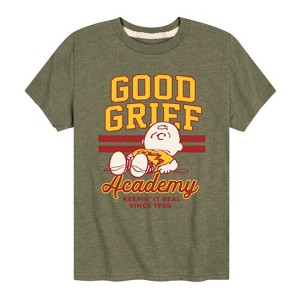 Boys' - Peanuts - Good Grief Academy Short Sleeve Graphic T-Shirt - 1 of 4