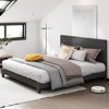 Upholstered Platform Bed Frame with Fabric Headboard - 3 of 4