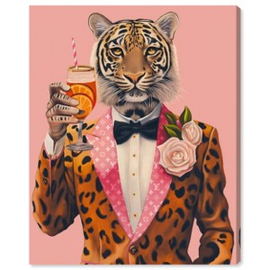 Art Remedy Tiger Bellini Suit Tiger Glam Wall Art Unframed - 1 of 4