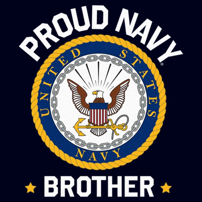 Men's United States Navy Proud Brother Logo T-Shirt, 2 of 6