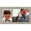PosterPalooza | 40x20 Wide Barnwood Picture Frame, UV Acrylic, 6 Finishes - Grey, Brown, White, and Black - 2 of 4