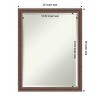 Amanti Art Distressed Rustic Brown Beveled Wood Bathroom Wall Mirror - 4 of 4