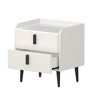 Whisen Nightstand with 2 Drawers, Marble-Pattern Tabletop, Thoughtful and Practical Design - 3 of 4