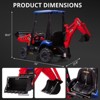 4 in 1 Ride on Excavator & Bulldozer, 12V Kids Electric Vehicle with Remote Control, Front Loader, Adjustable Seat, Excavator Ride on Car Toy - 4 of 4