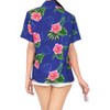 HAPPY BAY Women's Button Down Blouses Casual Summer Beach Party Short Sleeve Blouse Shirt Tropical Colorful Button Up Hawaiian Dresses - 3 of 4