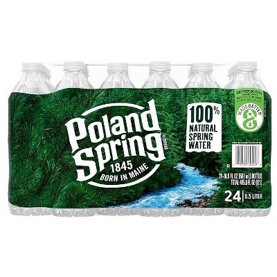 Poland Spring 100% Natural Spring Water 16.9 fl oz - 24 Pack