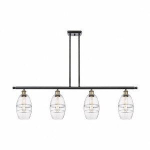 Vaz - 4 Light Stem Hung Island In Industrial Style-8.63 Inches Tall and 48 Inches Wide - 1 of 1